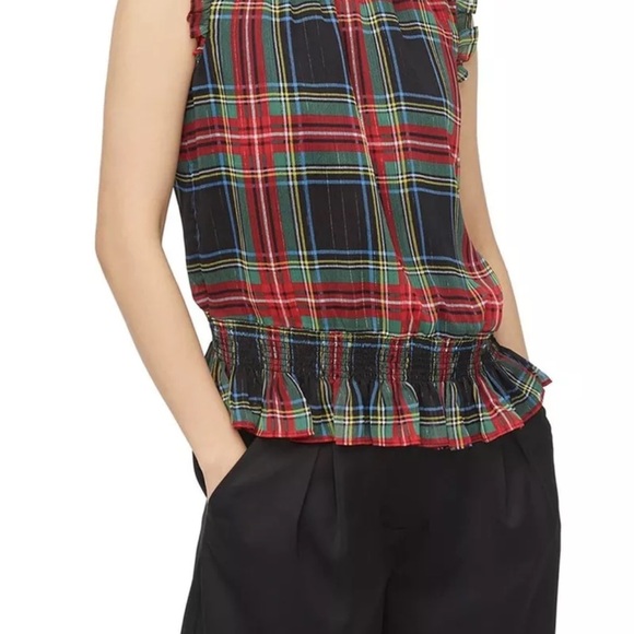 J Crew tartan plaid Sleeveless Mockneck Top size 6 T - Picture 11 of 11